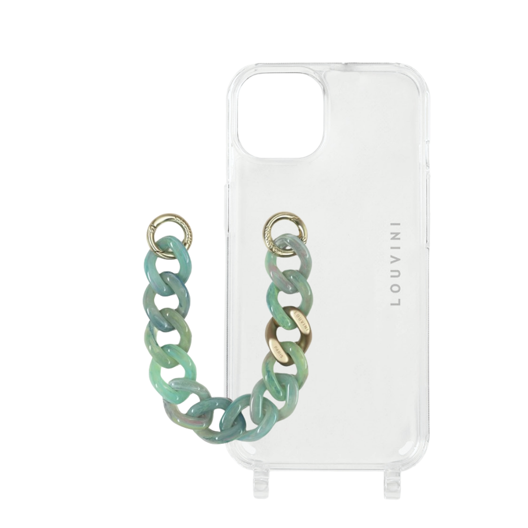 Coque Charlie iPhone & chaîne Petit Zoé Vert-Jade