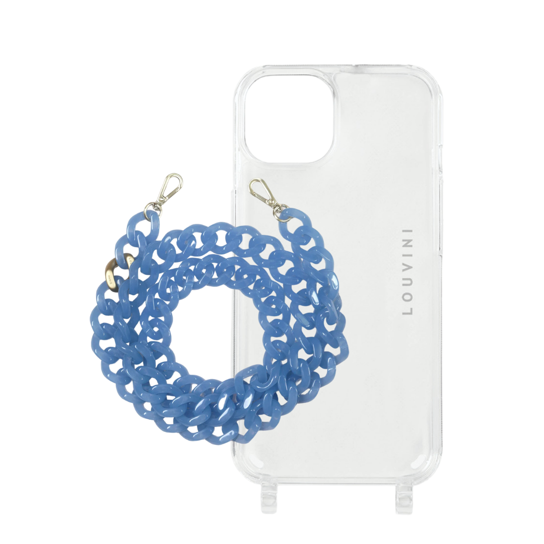 Coque Charlie iPhone & chaîne Zoé Bleu