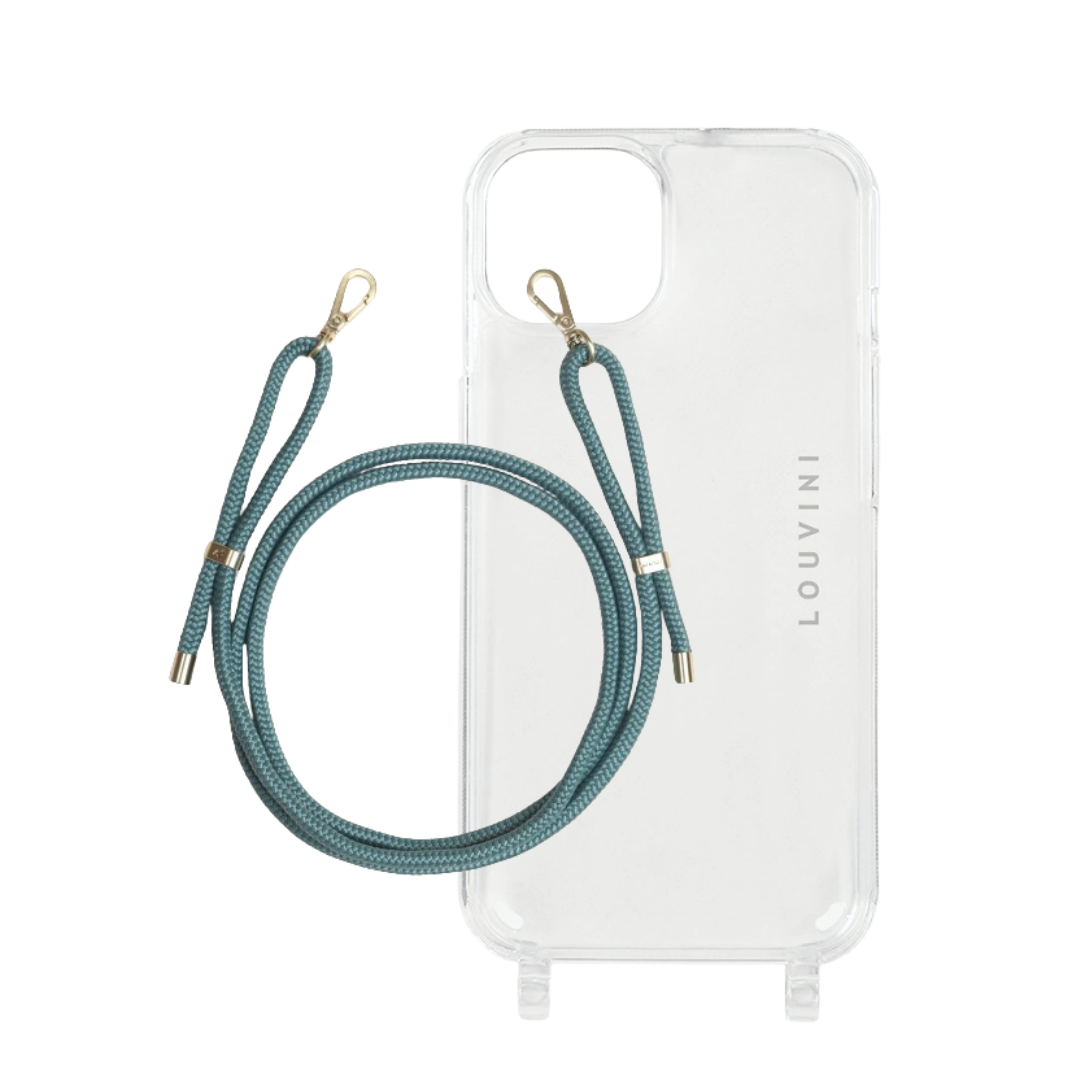 Coque Charlie iPhone & cordon Tessa Bleu Turquoise