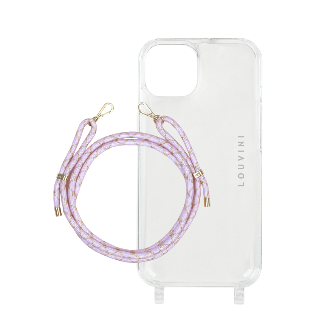 Coque Charlie iPhone & cordon Tessa Rose-Doré