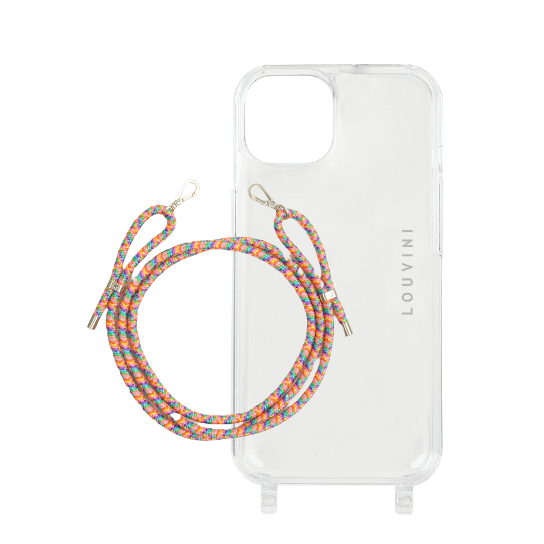 Coque Charlie iPhone & cordon Tessa fluo