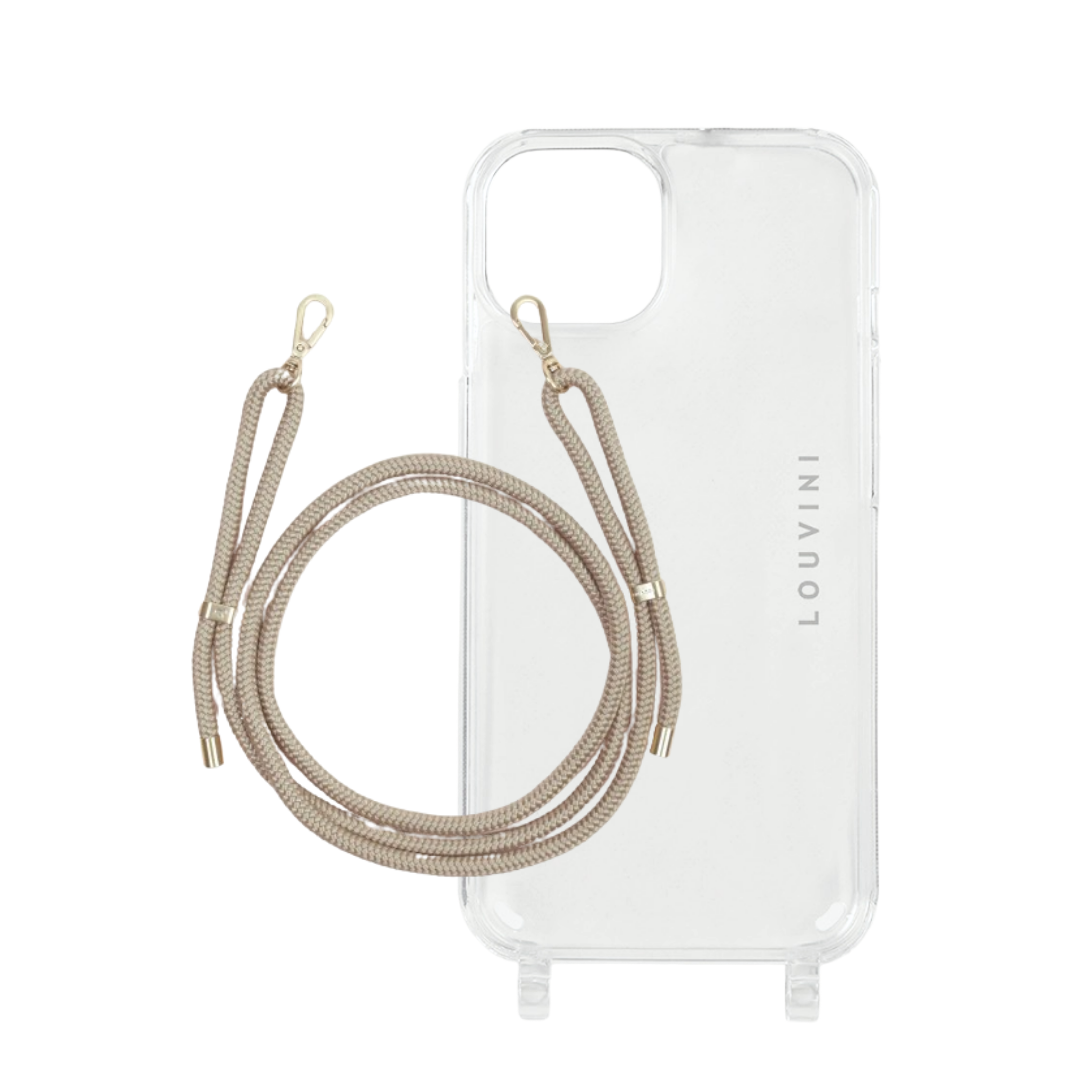 Coque Charlie iPhone & cordon Tessa sable