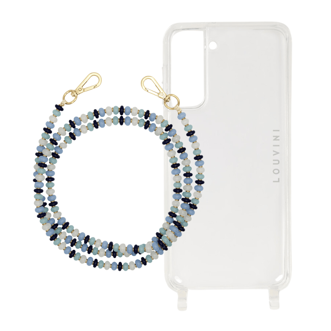 Coque Charlie (Samsung) & bandoulière Elise Bleu