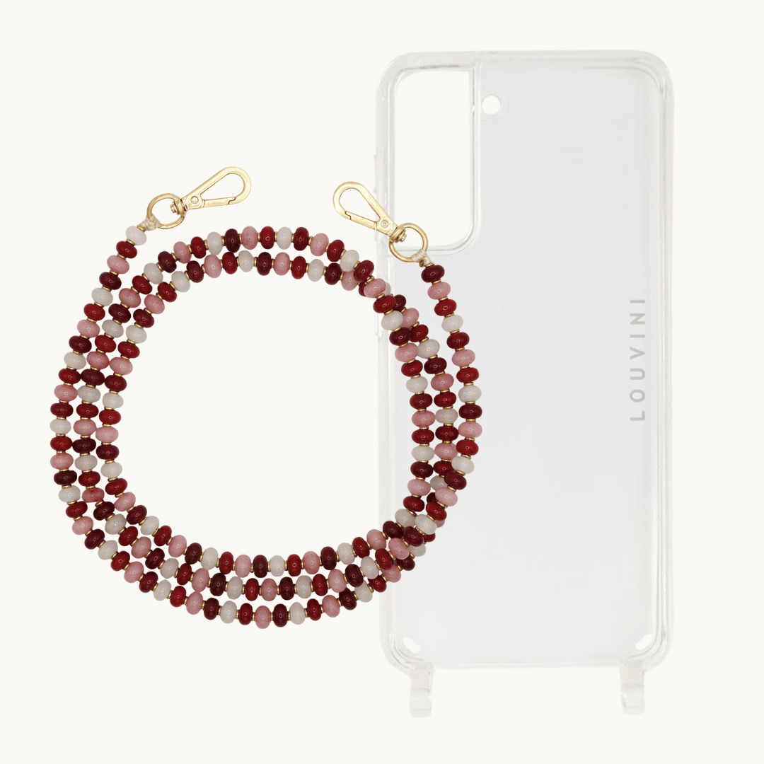 Coque Charlie (Samsung) & bandoulière Elise Rouge