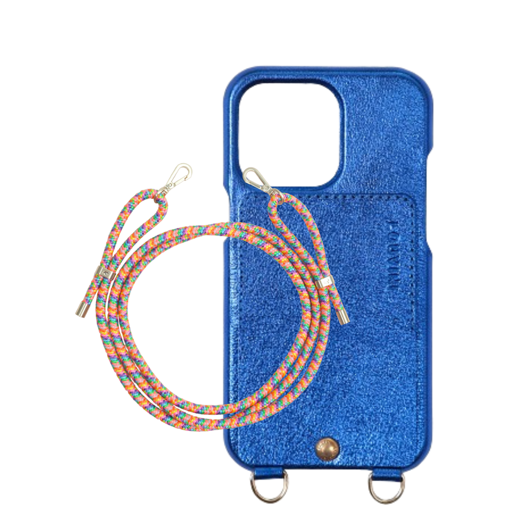 Lou Blue Metallic Case & Tessa Neon Cord