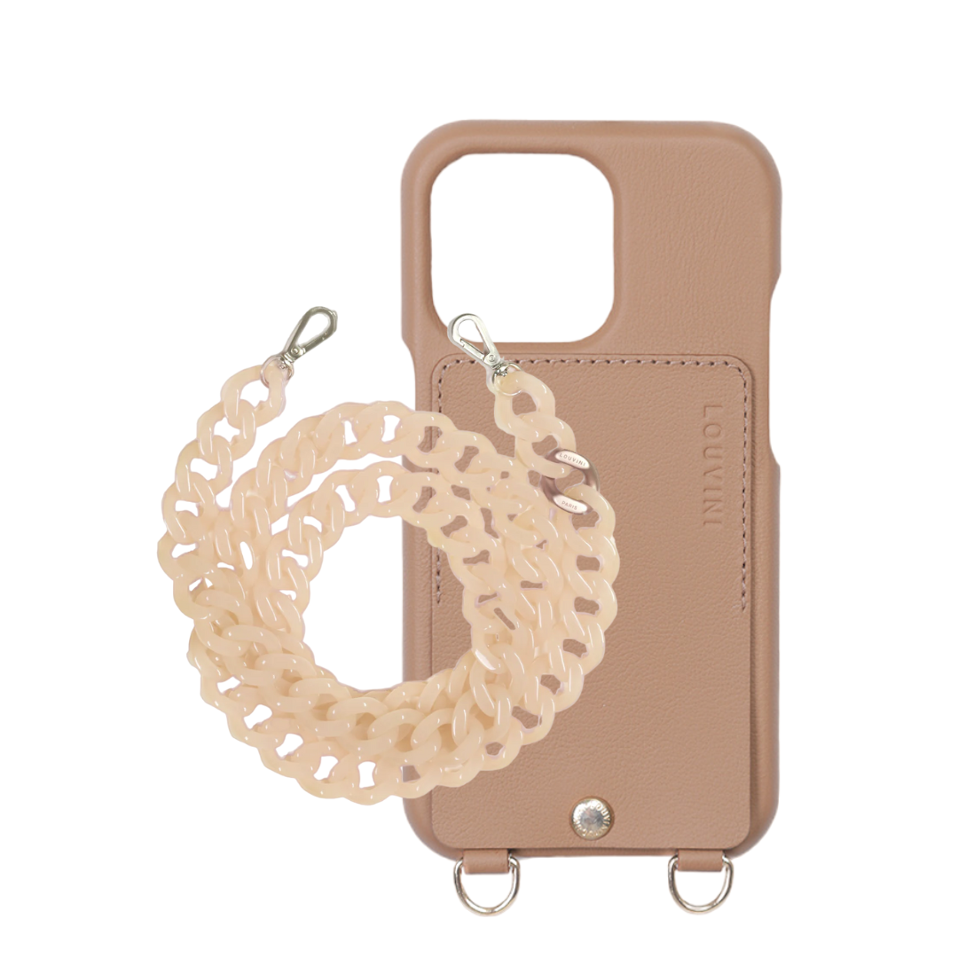 LOU Camel Leather Case & ZOE Dolce Chain