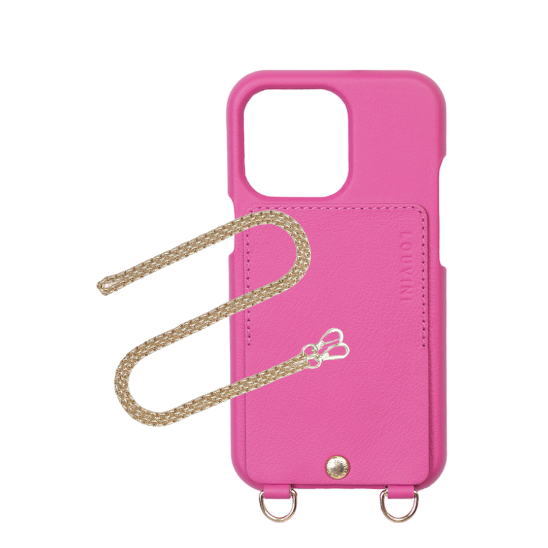 Étui iPhone Lou Fuchsia & Chaîne Savana