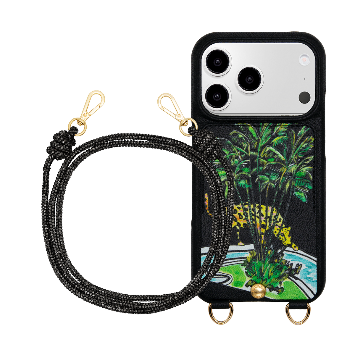 Coque iPhone LOU x FILIPE JARDIM Noir & Cordon KIM Noir