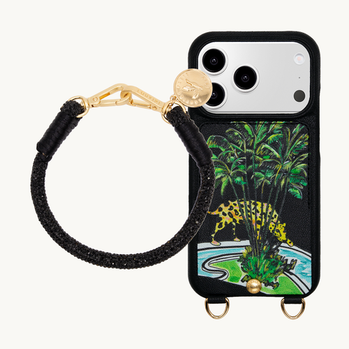 Coque iPhone LOU x FILIPE JARDIM Noir & Bracelet PETIT KIM Noir
