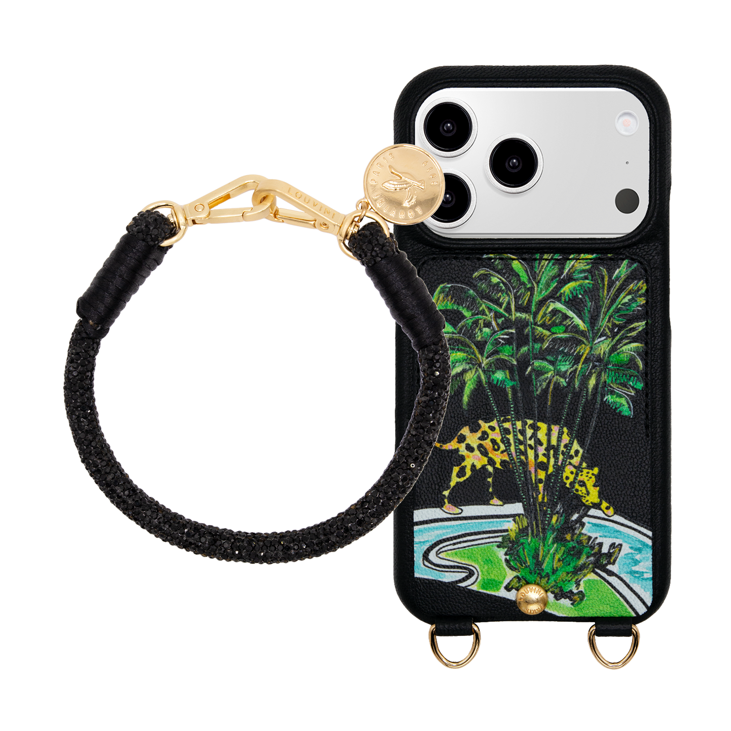 Coque iPhone LOU x FILIPE JARDIM Noir & Bracelet PETIT KIM Noir