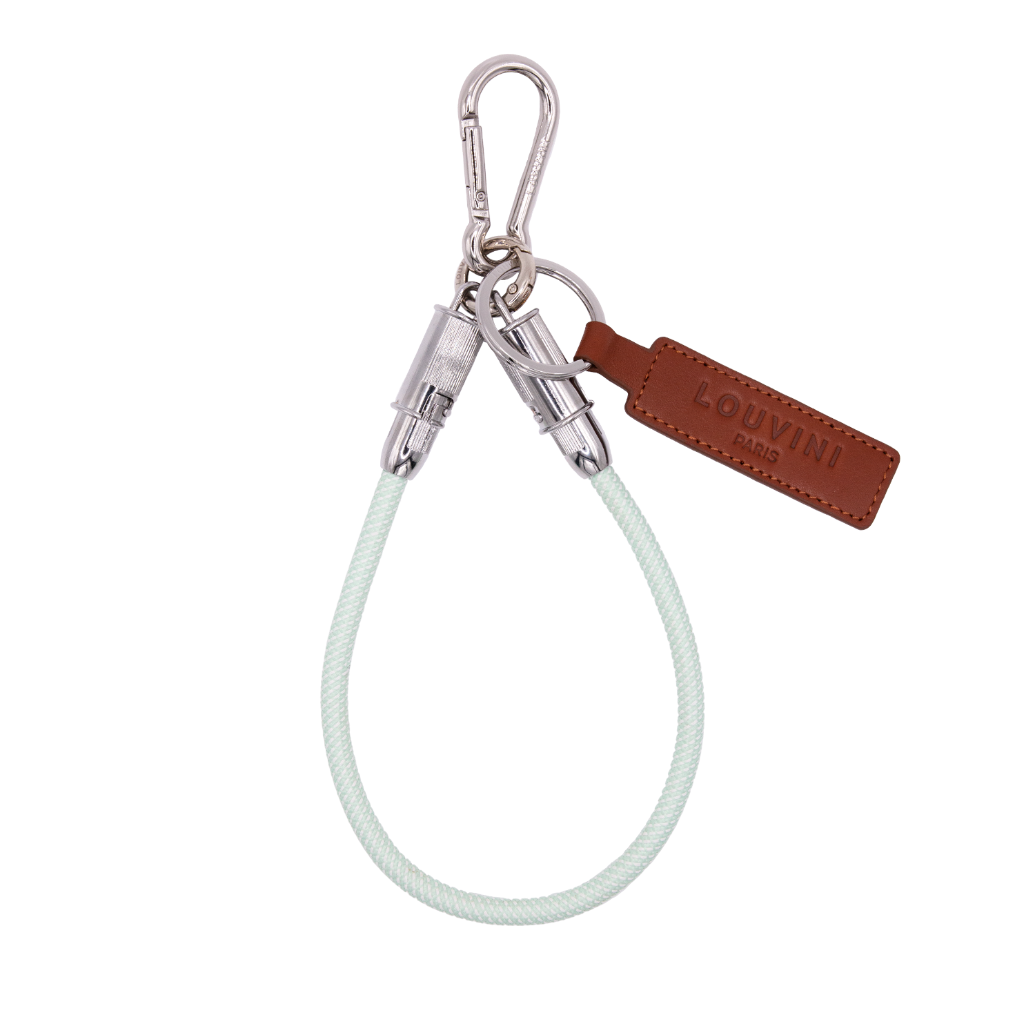 Cordon câble USB-C 2-1 en coton avec un mousqueton (iPhone et Android)