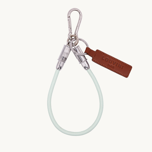 Cordon câble USB-C 2-1 en coton avec un mousqueton (iPhone et Android)