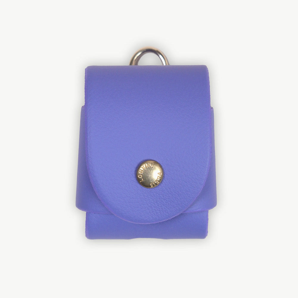 Étui pour AirPods violet en cuir