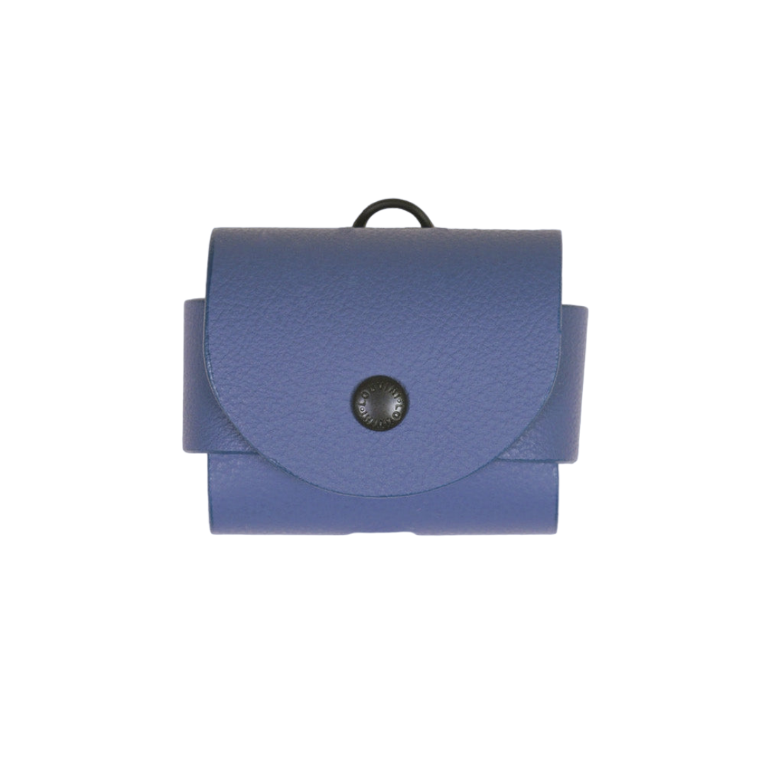 Étui AirPods bleu et noir design moderne et protection résistante