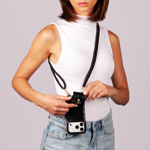Étui JOE pour AirPods - Crocodile Noir