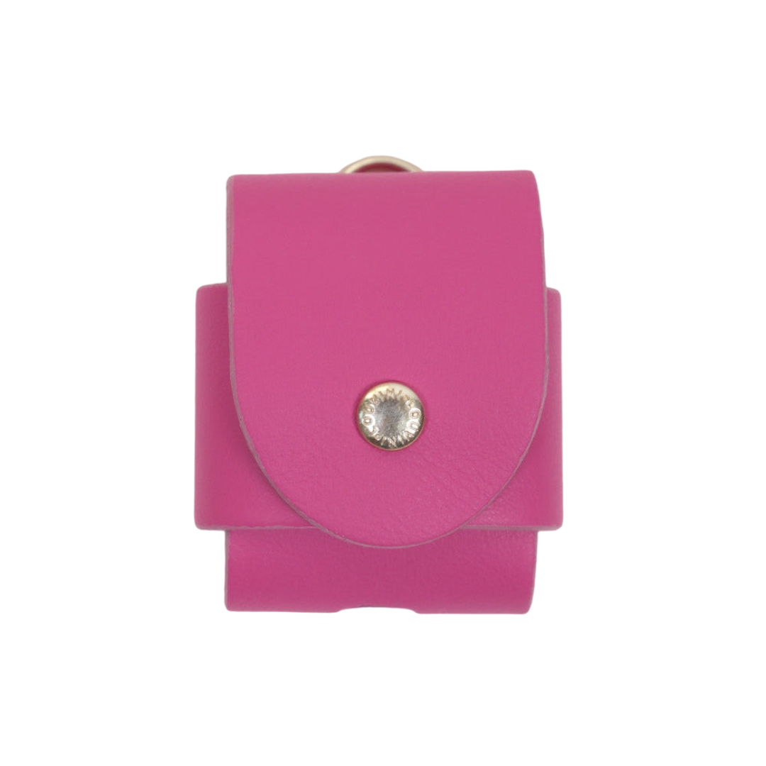 Étui pour AirPods Gen 1 2 rose fuchsia en cuir