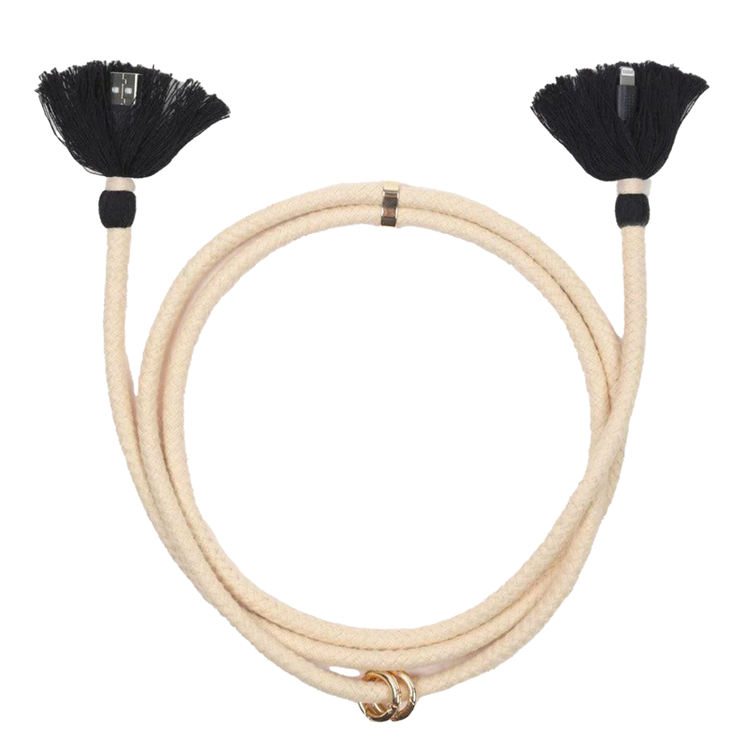 Cordon de telephone avec froufrou et câbles