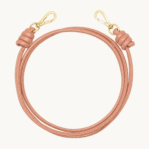 Cordon cuir KATE - Vieux Rose