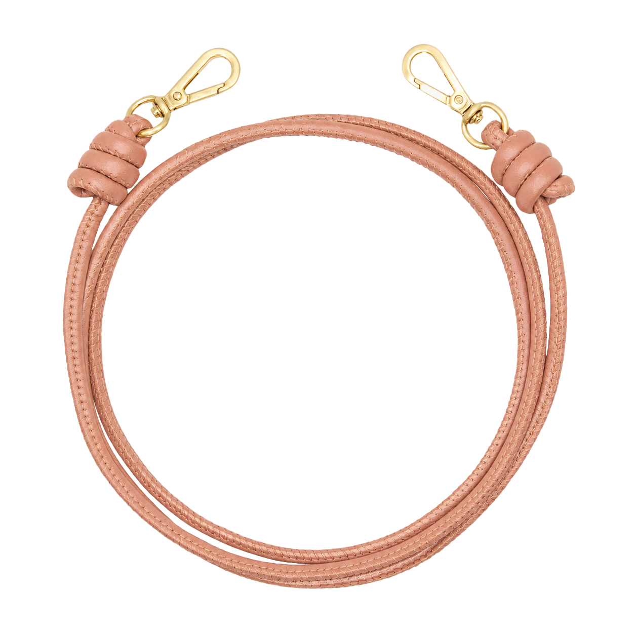Cordon cuir KATE - Vieux Rose