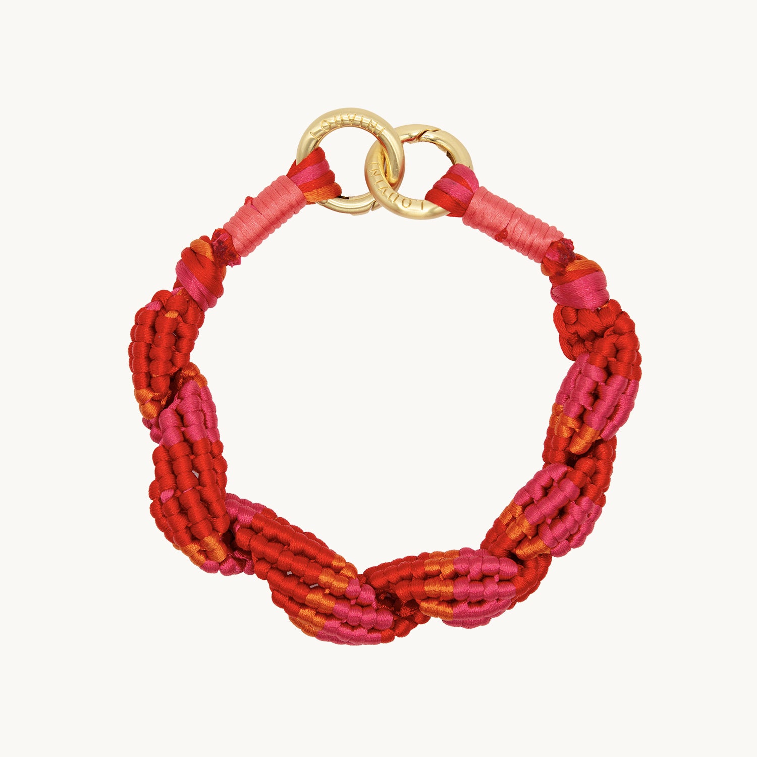 bracelet tissé pour téléphone fucshia layla x yass