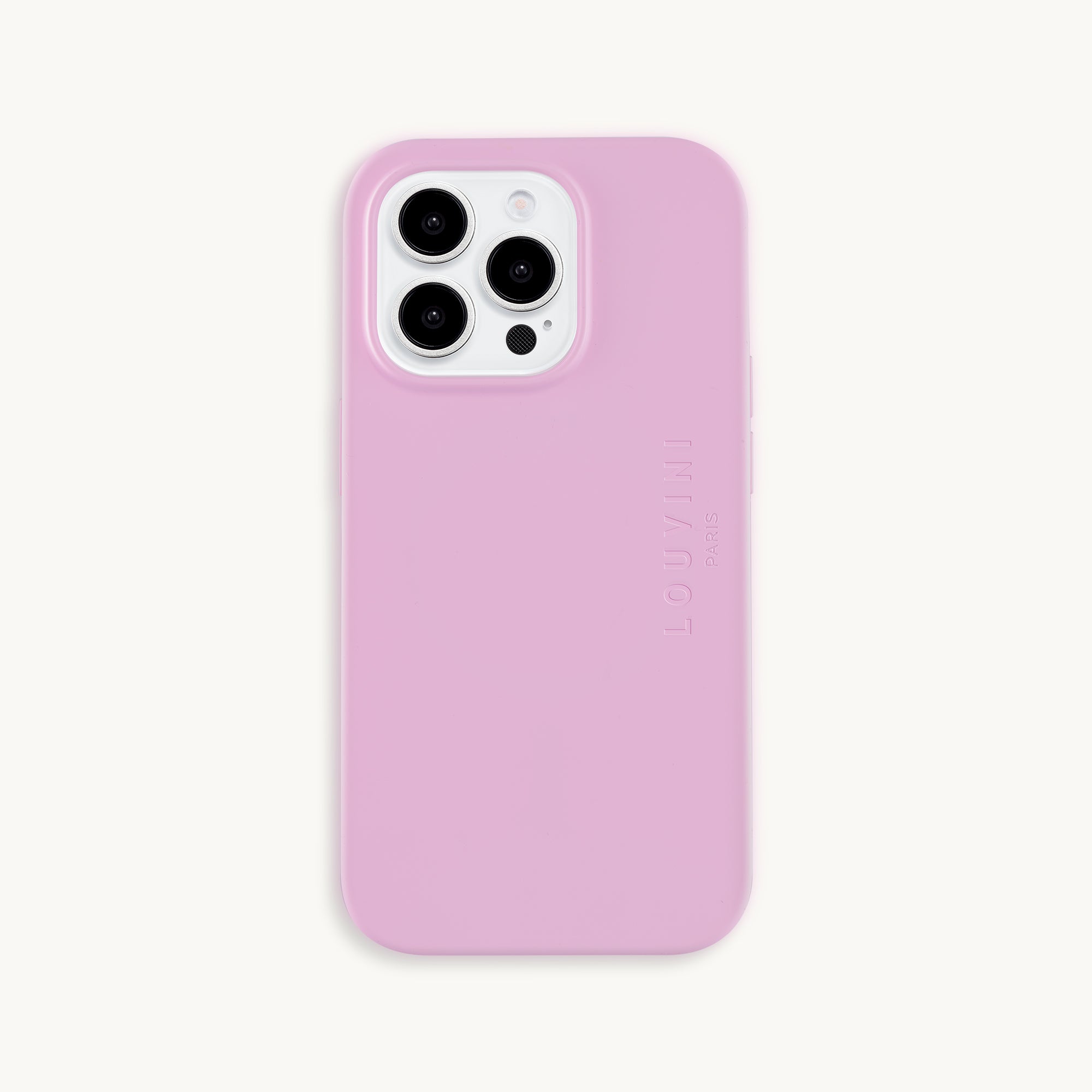 coque iPhone 14 PRO silicone rose avec telephone