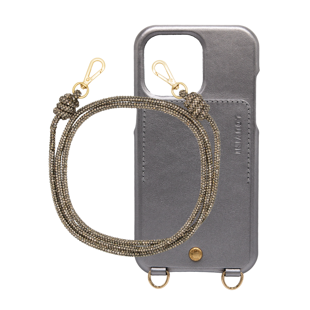 LOU ANTHRACITE METALLIC CASE & KIM ANTHRACITE CORD