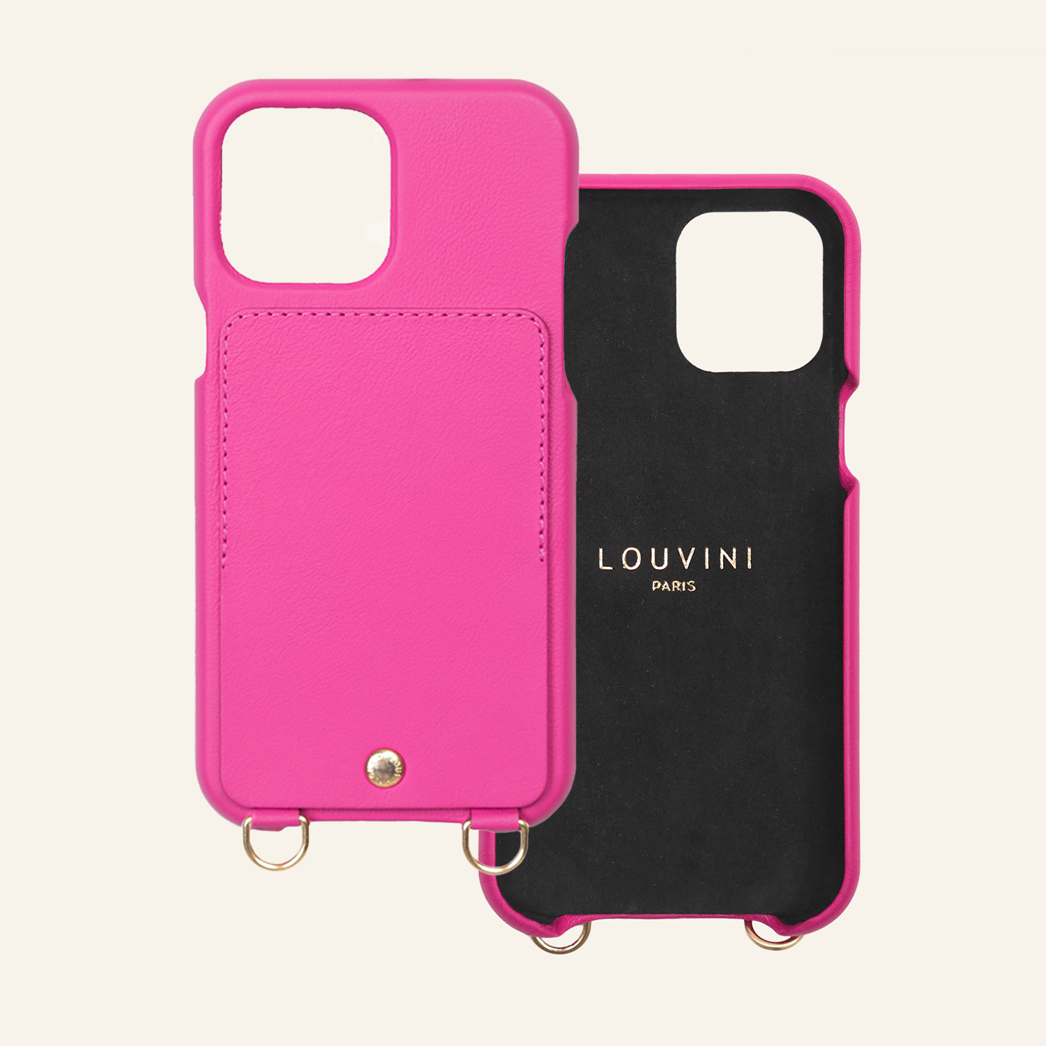 Étui iPhone Lou Fuchsia & Chaîne Savana