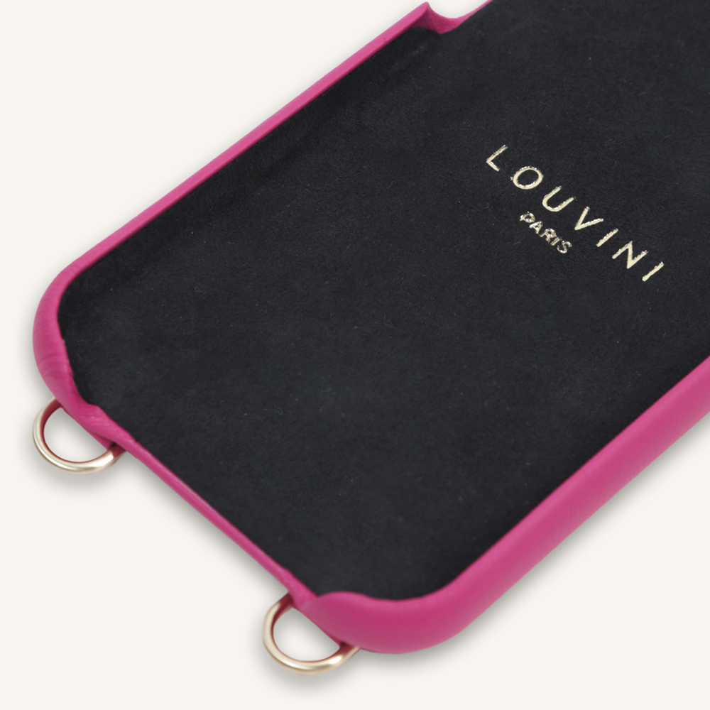 LOU Fuchsia Leather Case & MIA Fluo Chain