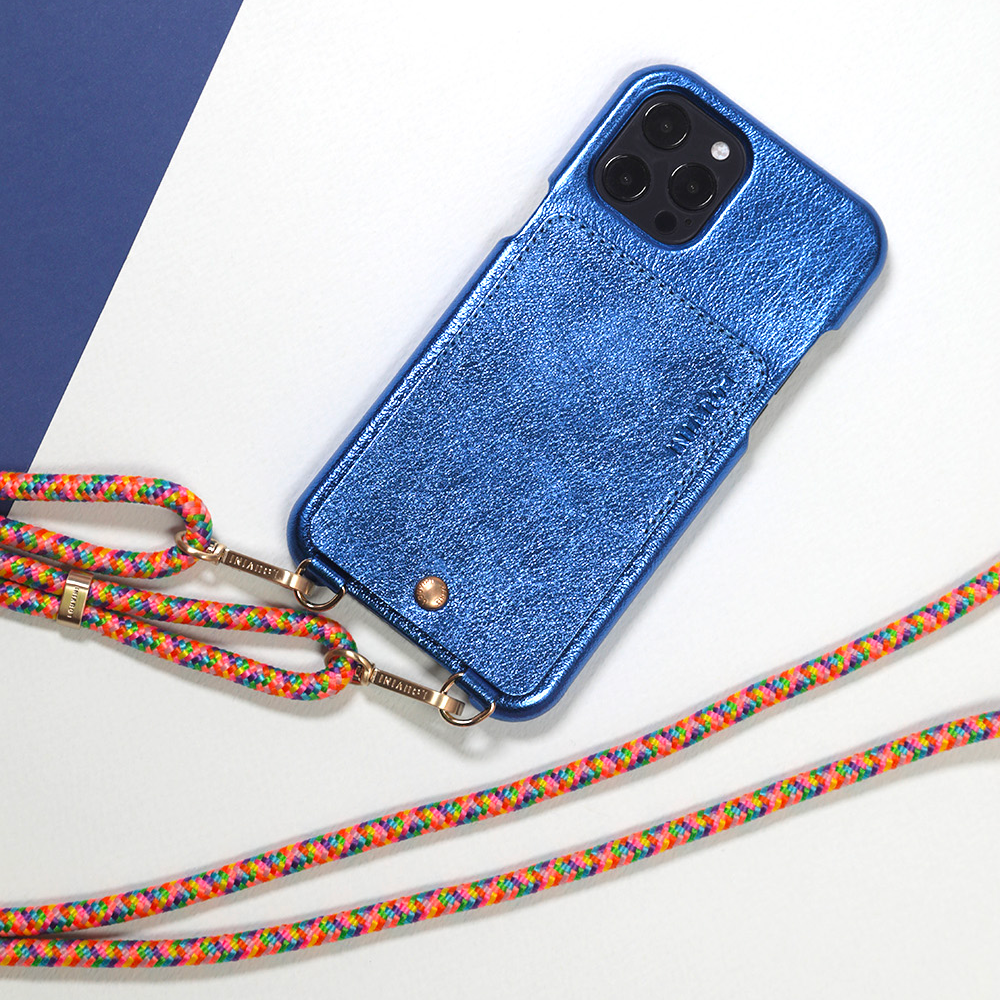 Lou Blue Metallic Case & Tessa Neon Cord