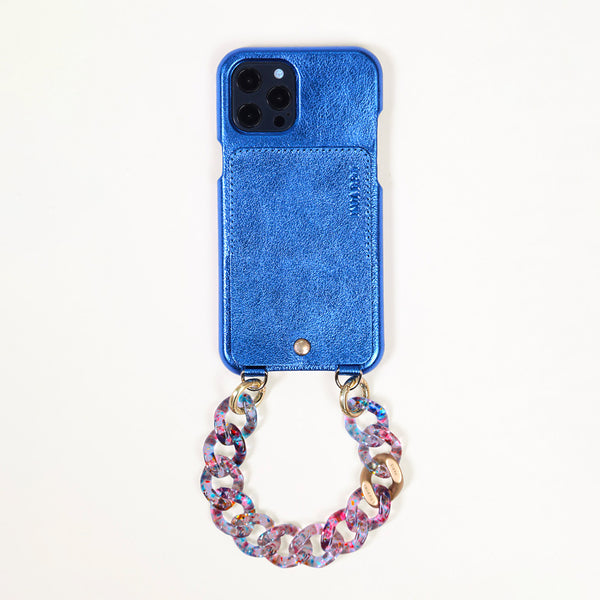 LOU Blue Metallic Case & PETIT ZOE Sunset Chain