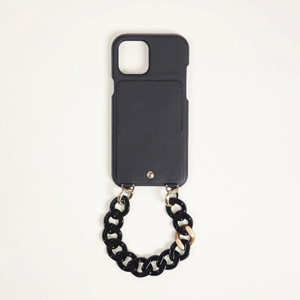 LOU Black Leather Case & PETIT ZOE Black Chain