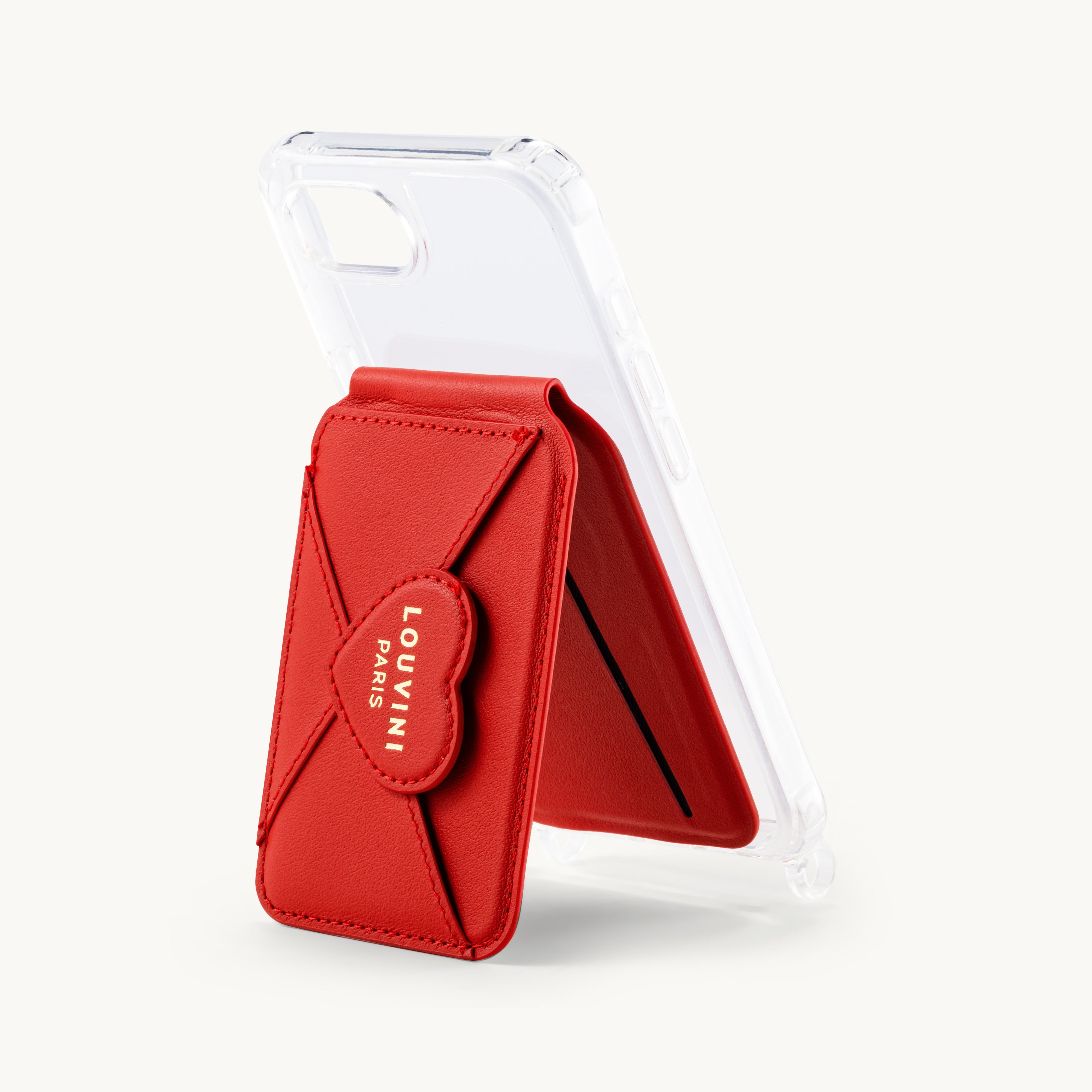 Porte-carte miroir iPhone MagSafe CHÉRIE - Rouge