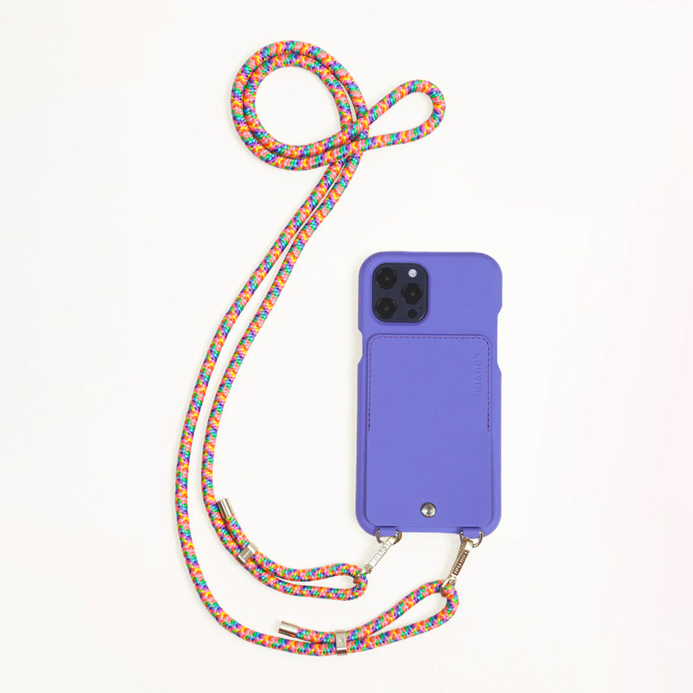 LOU Purple Leather Case & TESSA Neon Cord