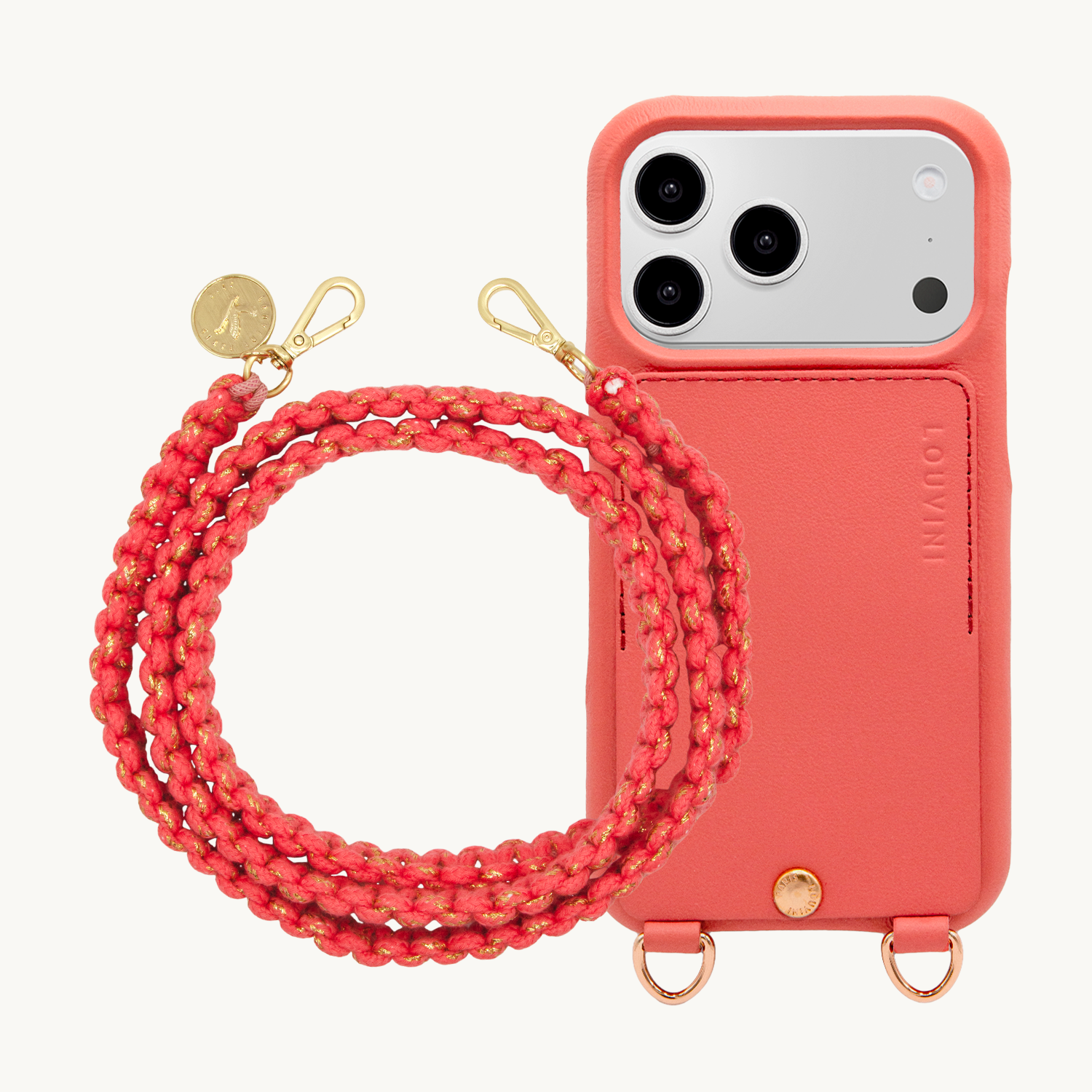 Coque iPhone LOU Blush & Cordon PALMA Rose