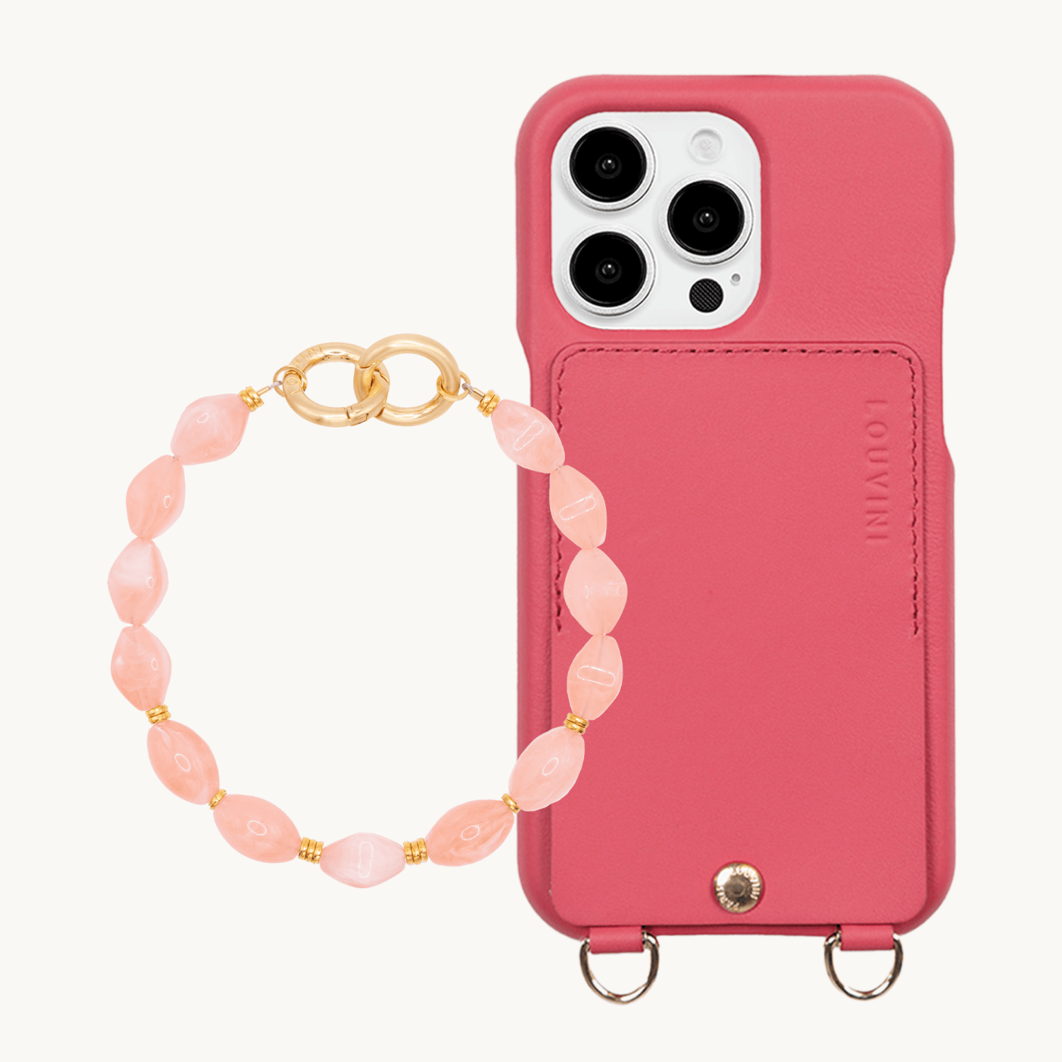 Coque iPhone LOU Blush & bracelet PETIT RITA Corail
