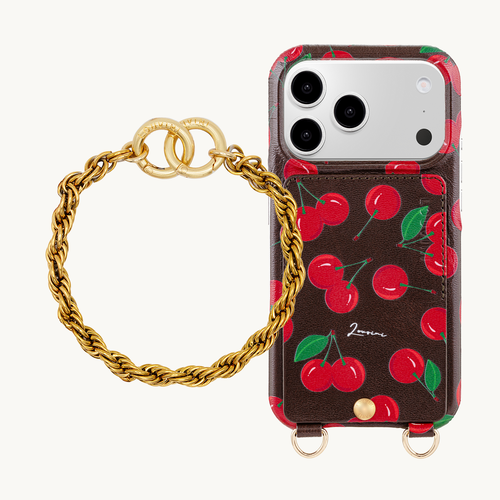 Coque iPhone LOU Cerises & Bracelet PETIT CELINE