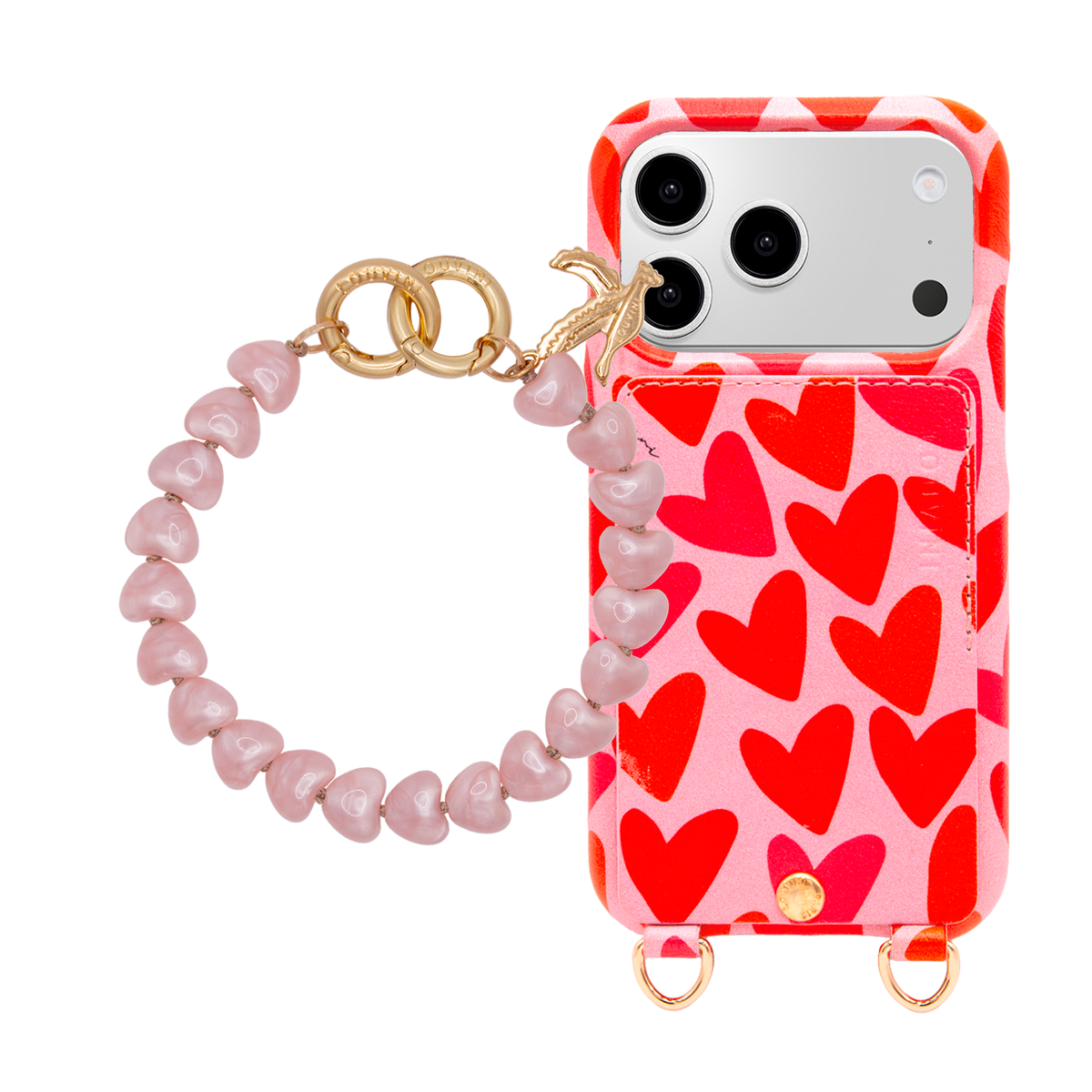 Coque iPhone LOU Coeurs & Bracelet TINY CUORE Rose