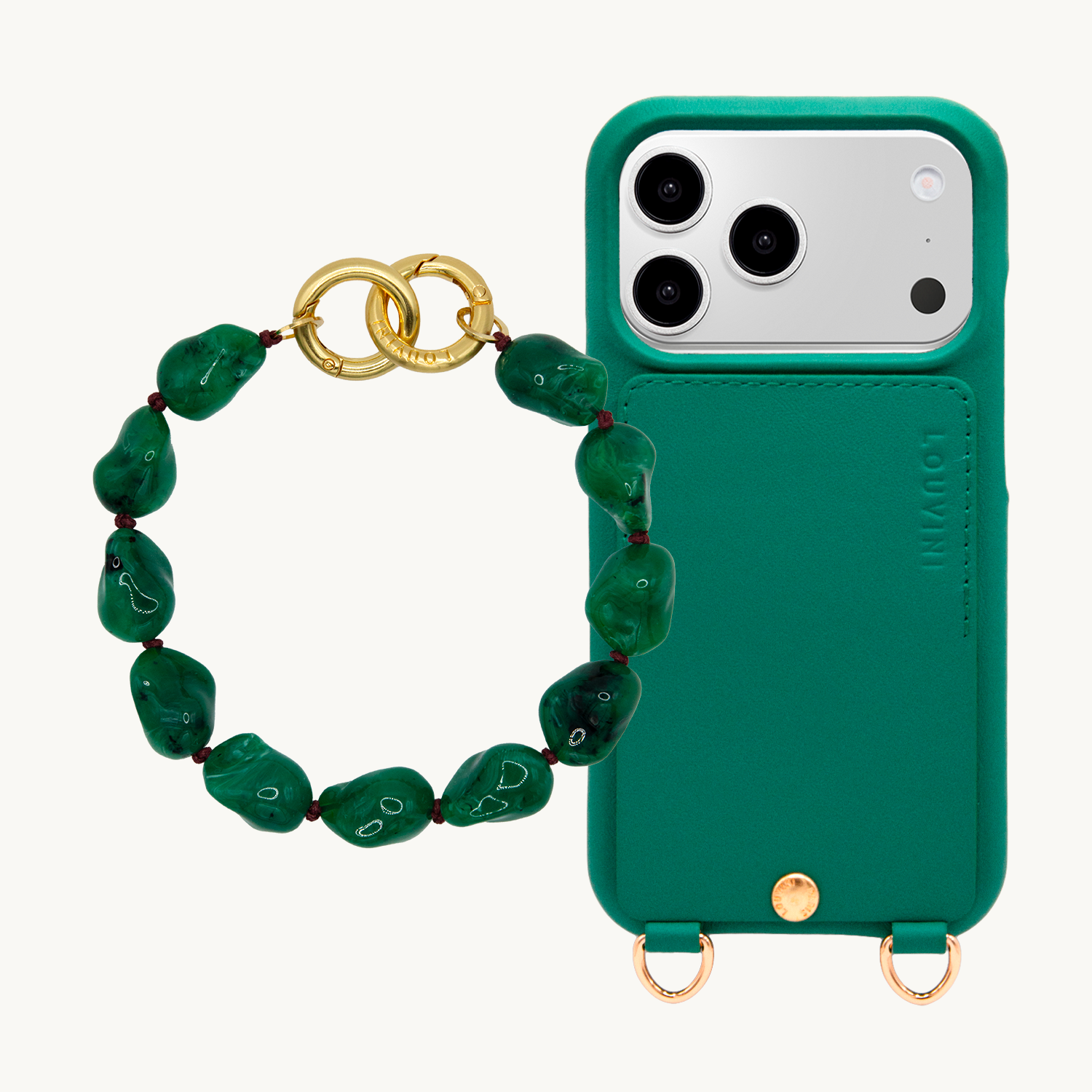 Coque iPhone LOU Émeraude & Bracelet PETIT ROMY Sphinx