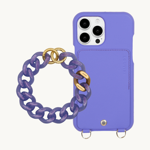 Coque iPhone LOU Violet & Bracelet PETIT ZOE Mauve Glacé