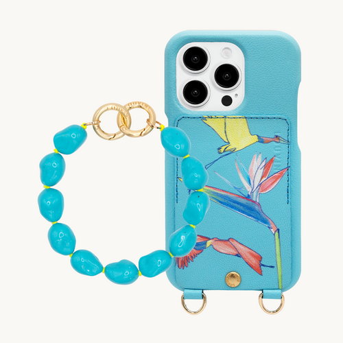 Coque iPhone LOU x FILIPE JARDIM Turquoise & bracelet PETIT ROMY Turquoise