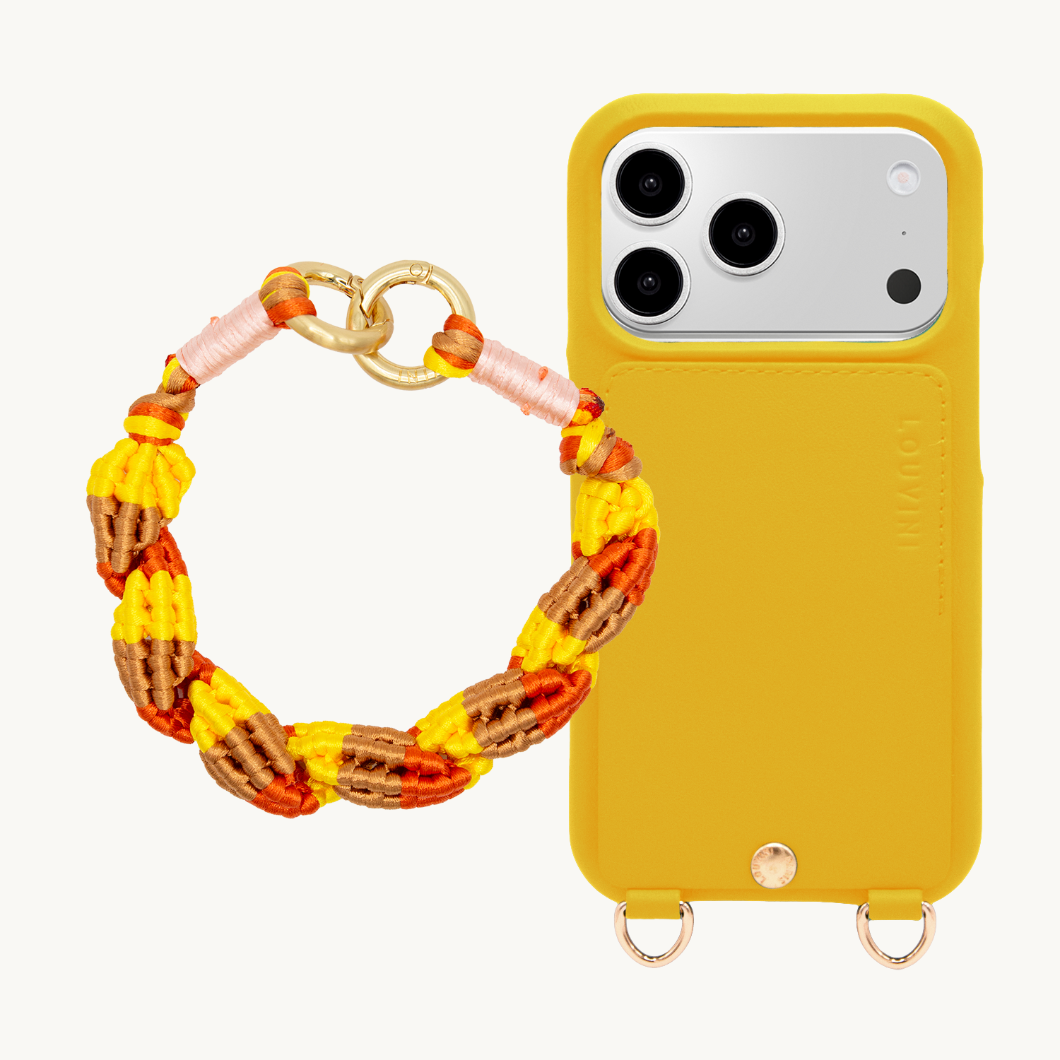 Coque iPhone LOU Jaune & Bracelet LAYLA Jaune