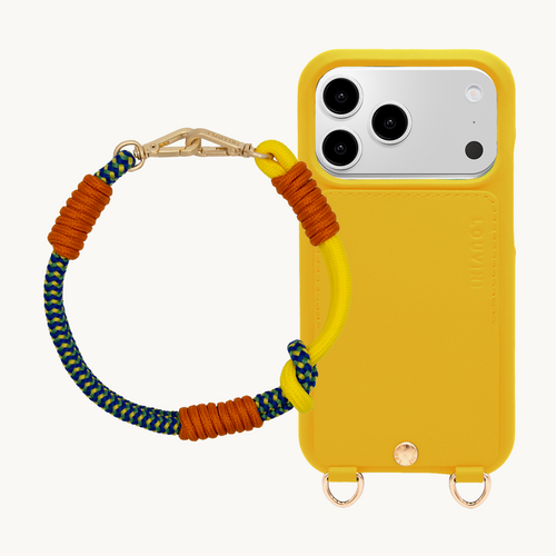 Coque iPhone LOU Jaune & PETIT TESSA - Jaune Marine