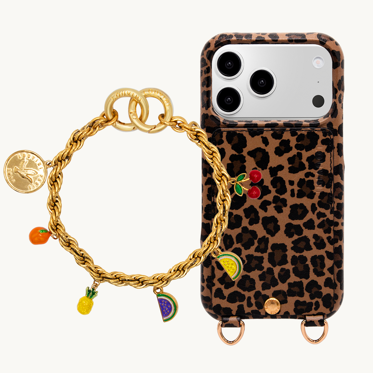 Coque iPhone LOU Léopard & Bracelet PETIT CELINE Tropical