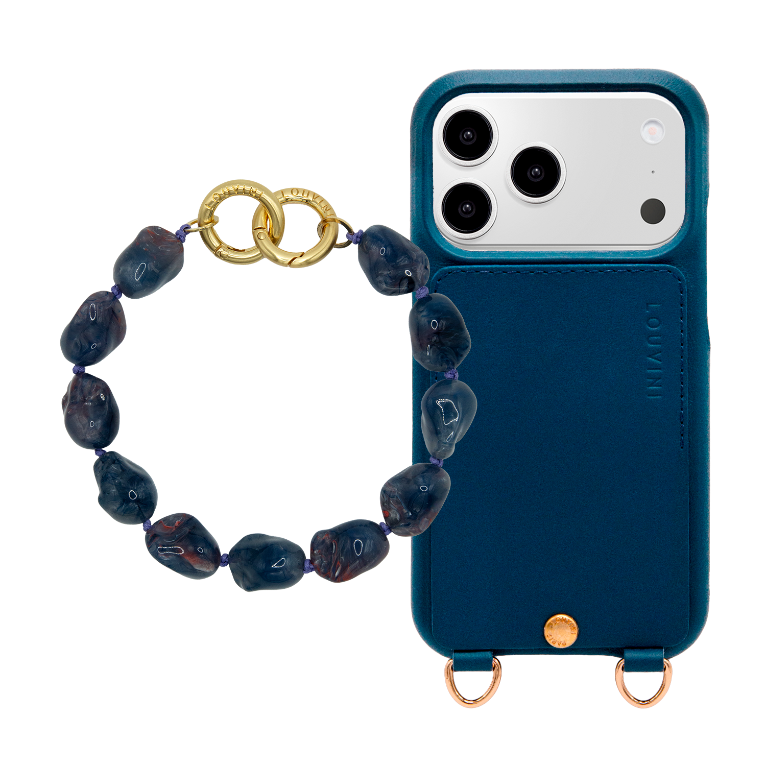 Coque iPhone LOU Marine & Bracelet PETIT ROMY Bleu