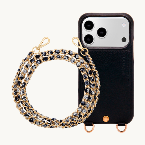 Coque iPhone LOU Noir & chaîne BONNIE Noir