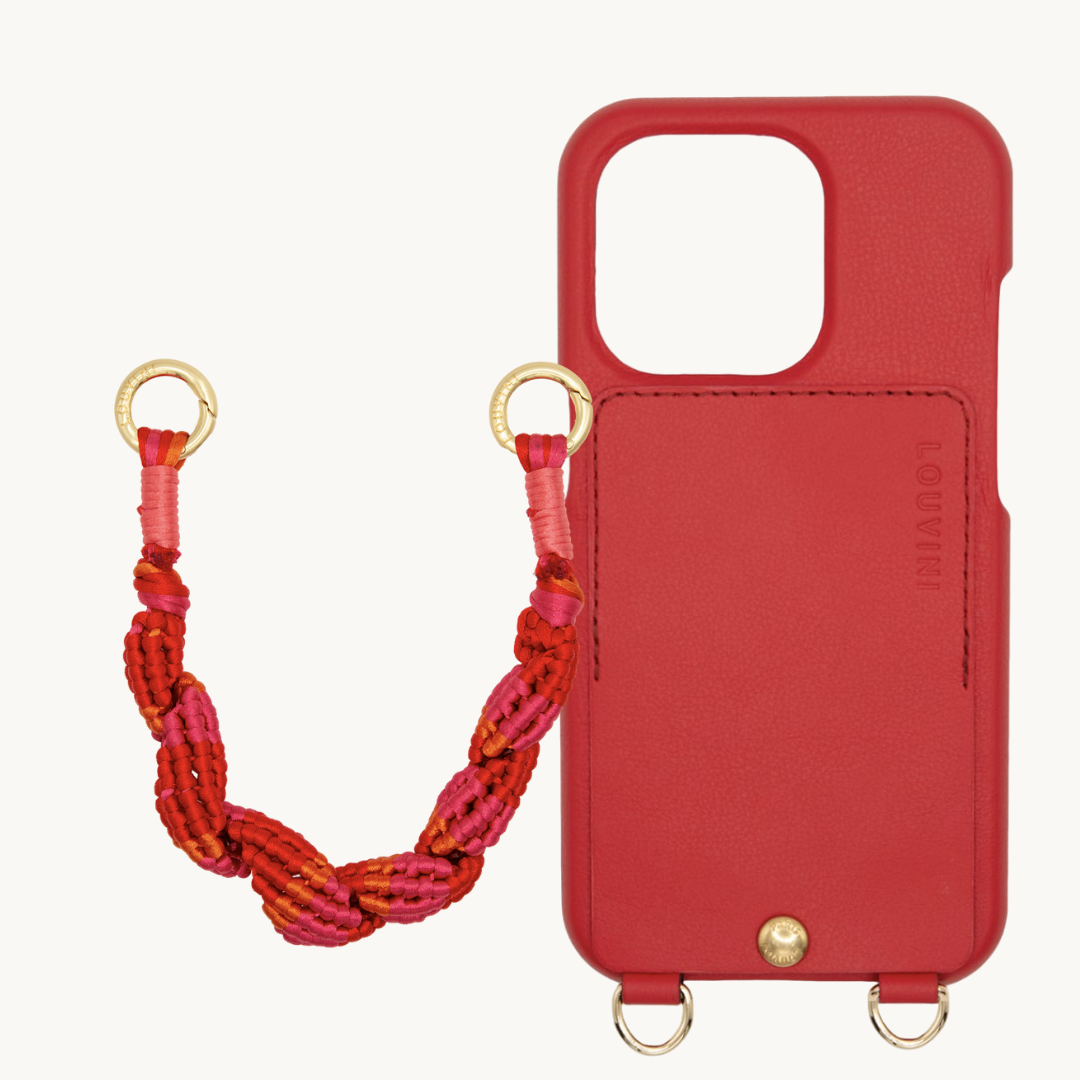 Etui LOU Rouge iPhone & cordon LAYLA x YASSS Fuchsia