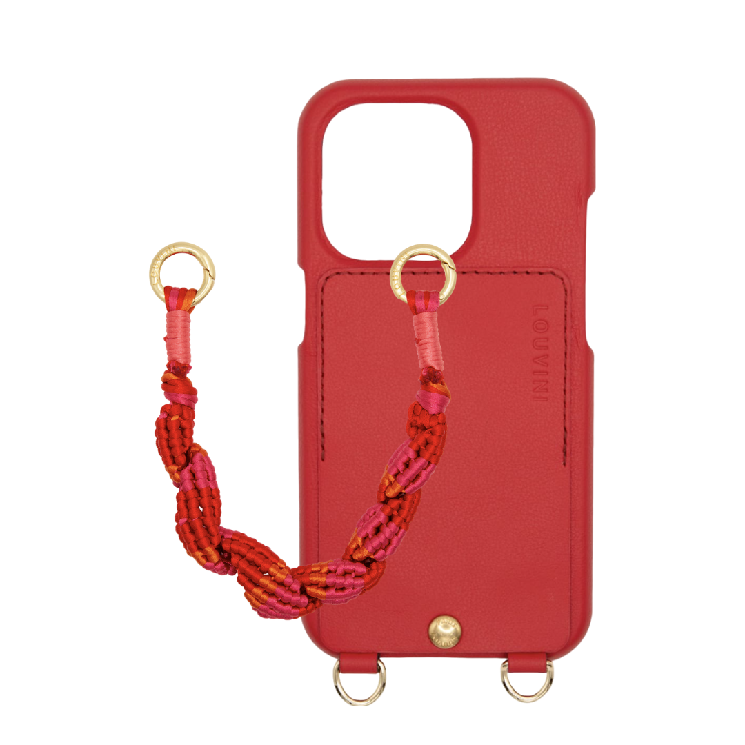 Etui LOU Rouge iPhone & cordon LAYLA x YASSS Fuchsia