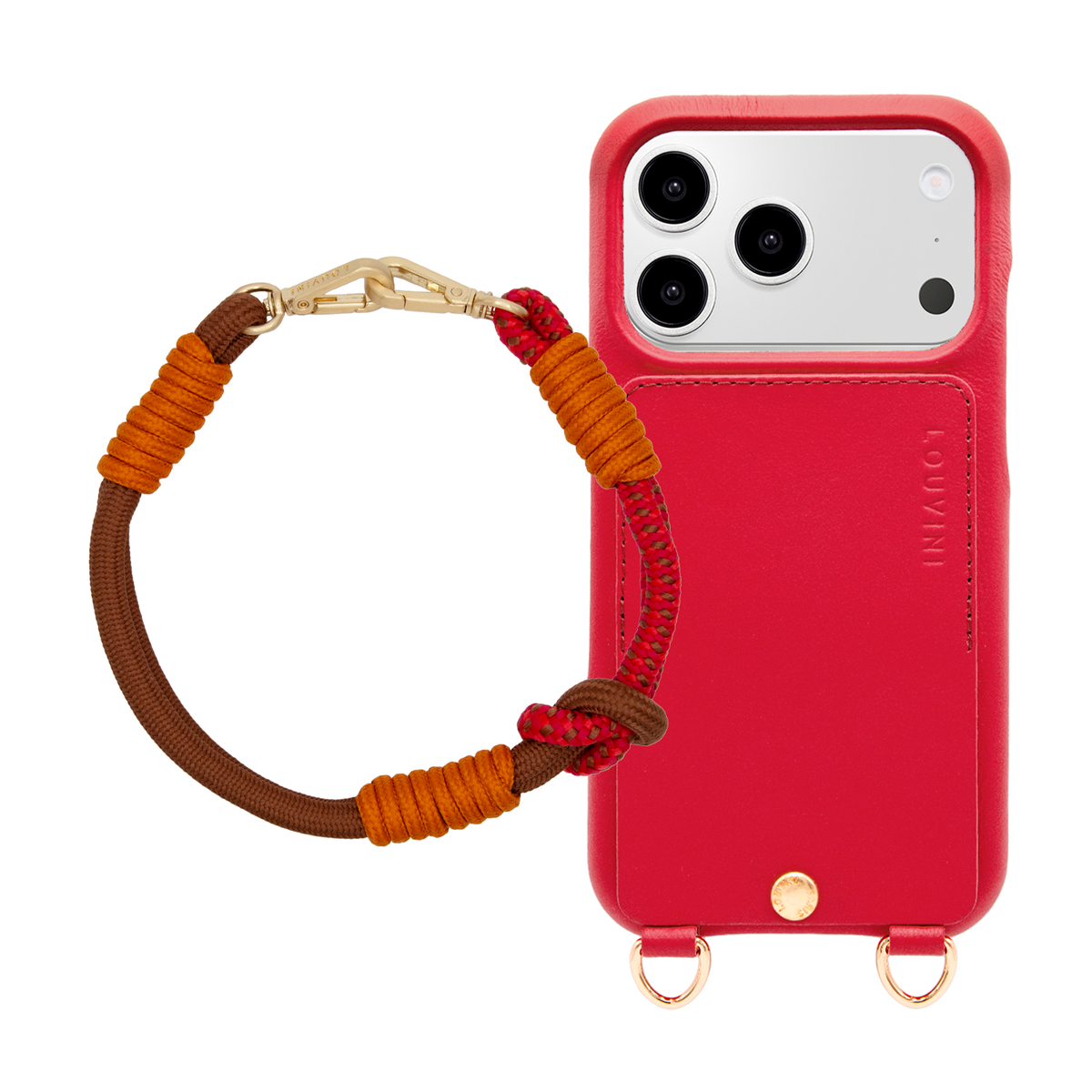 Coque iPhone LOU Rouge & Bracelet PETIT TESSA Marron Rouge