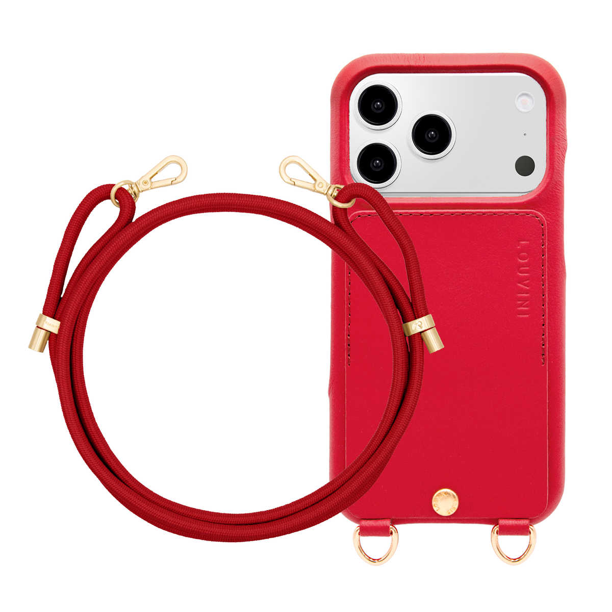 Coque iPhone LOU Rouge & Cordon TESSA Rouge