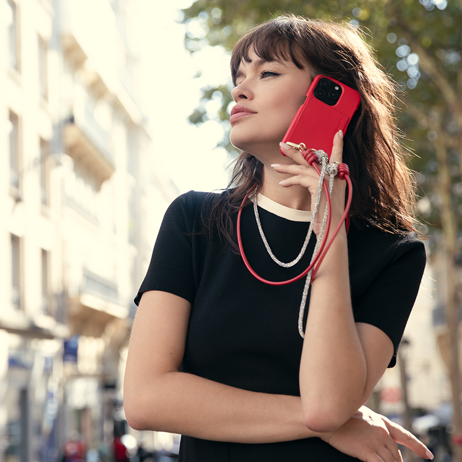 Cordon cuir KATE - Rouge